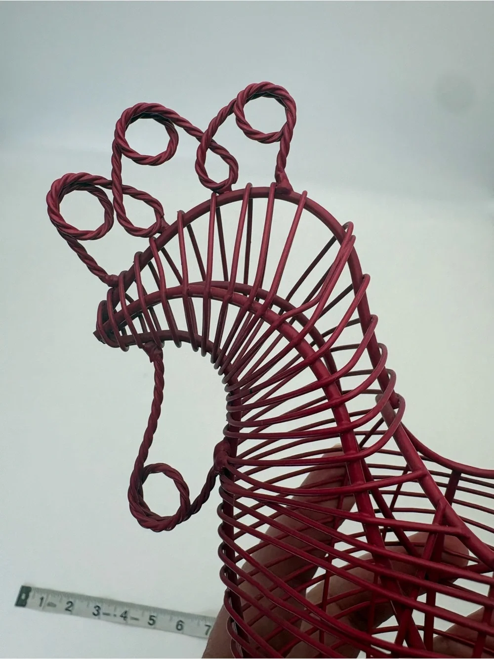 Red Wire Rooster Egg Basket